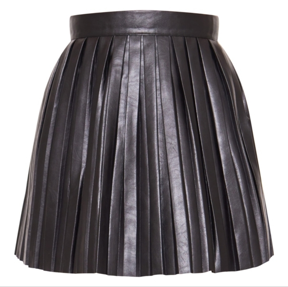 BNWT - Faux leather pleated skater skirt - Picture 3 of 7